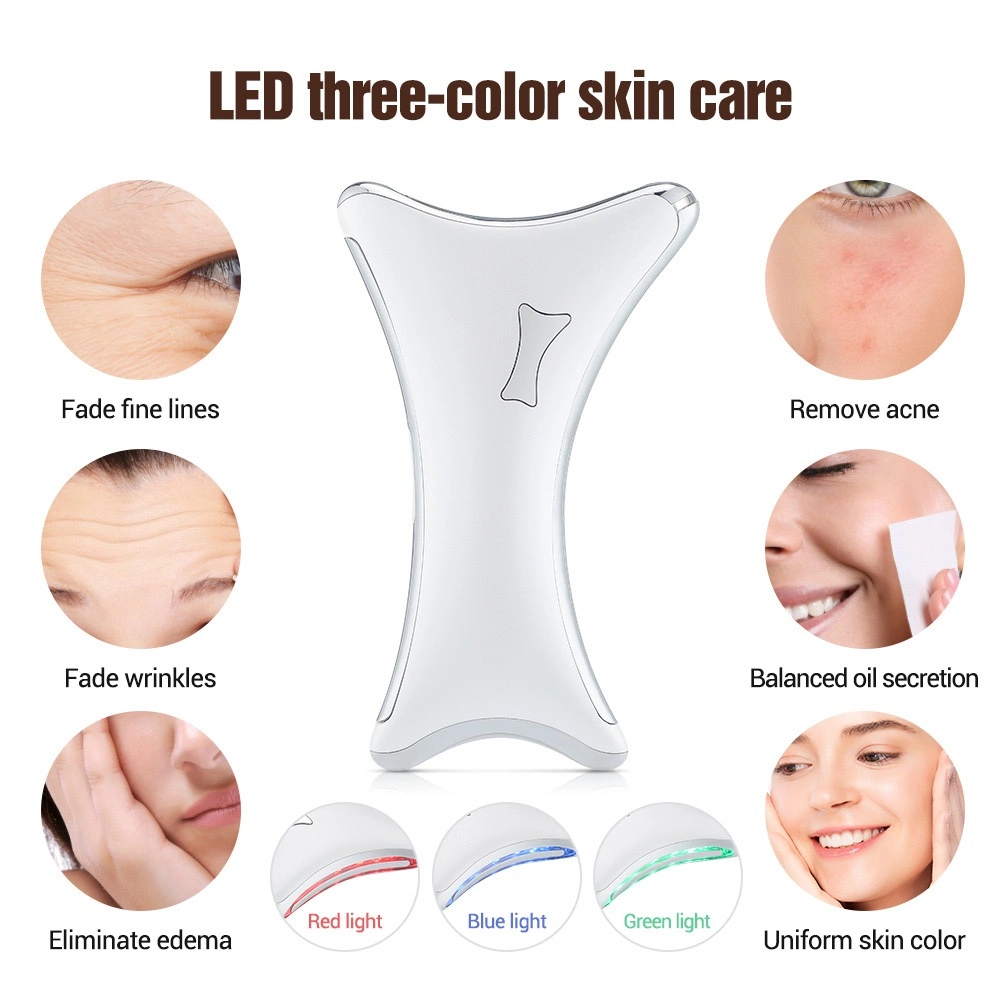 Top Quality LED Skin Care Gua Sha Board Face Beauty Instrument Neck Massage