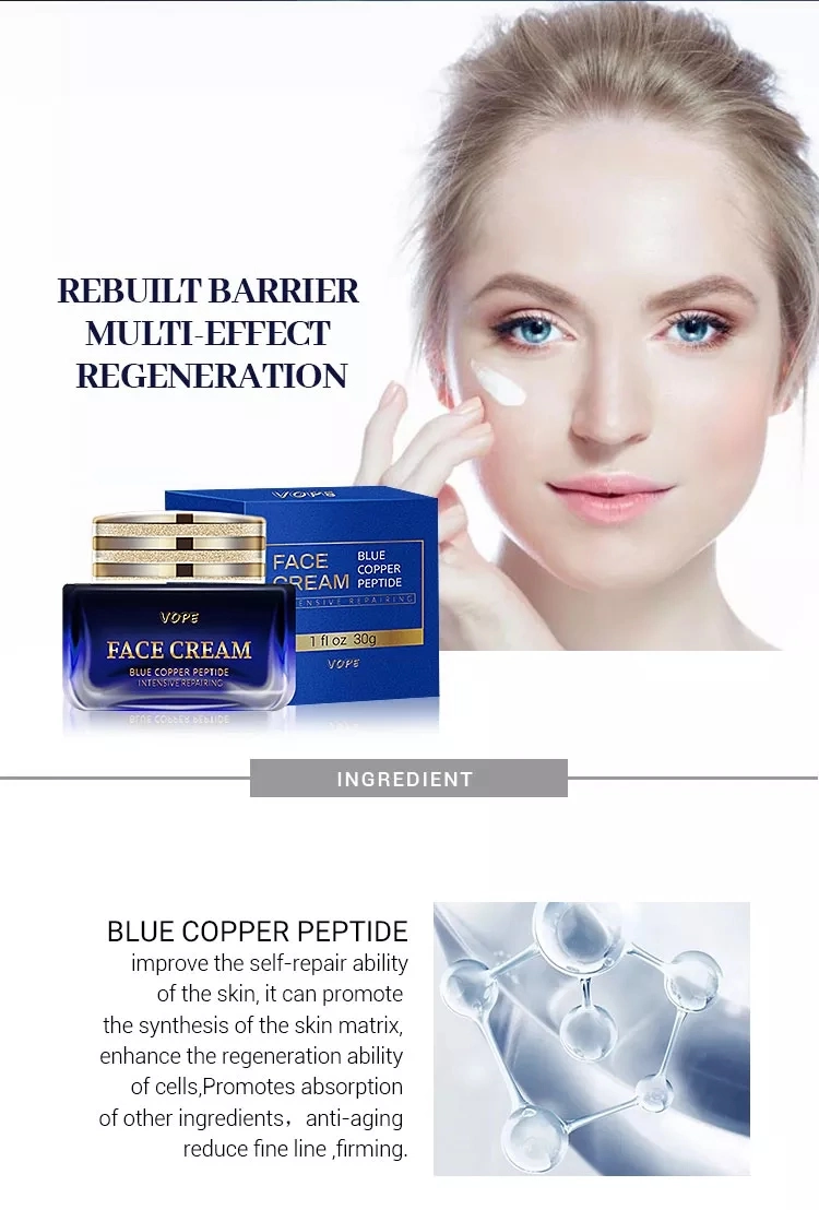 Wholesale Blue Copper Peptide Centella Repair Acne Treatment Face Cream